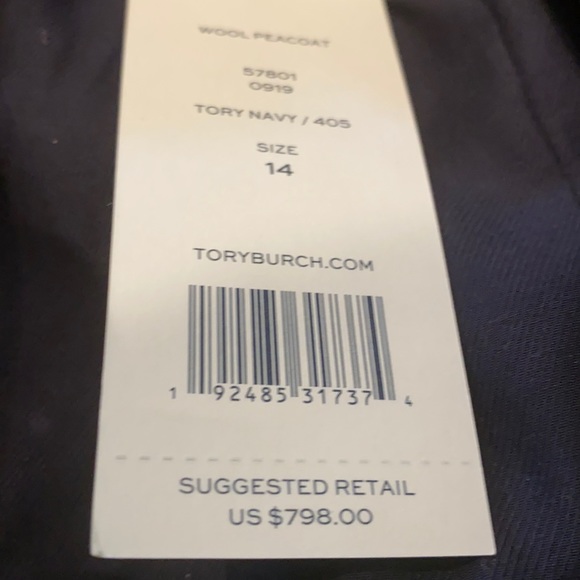 Tory Burch peacoat. Size 14. - Picture 3 of 4